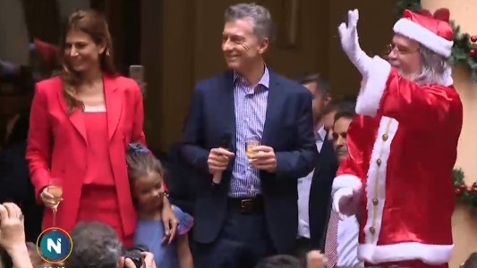 El brindis de Macri por Navidad