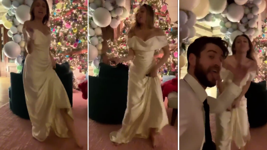 El genial video de Miley Cyrus bailando y festejando su casamiento