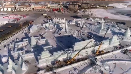 Un parque de hielo soñado en China