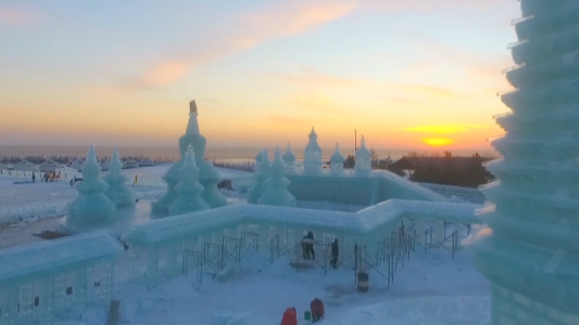 Un impresionante parque de hielo