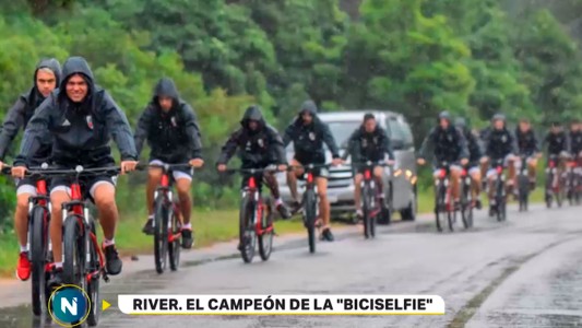 River, el campeón de la "biciselfie"