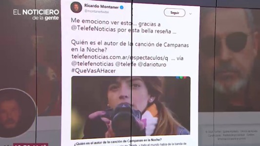 Montaner, agradecido con Telefe Noticias