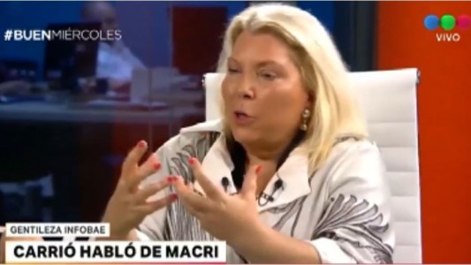Elisa Carrió: "El Gobierno no quiere que Cristina Kirchner vaya presa"