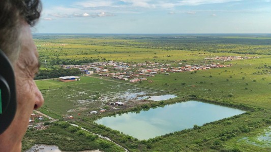 Mauricio Macri fue a Chaco y sobrevoló las zonas inundadas