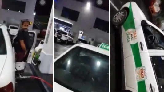 Fue a cargar nafta, se puso a orinar en el surtidor y el video se viralizó en las redes