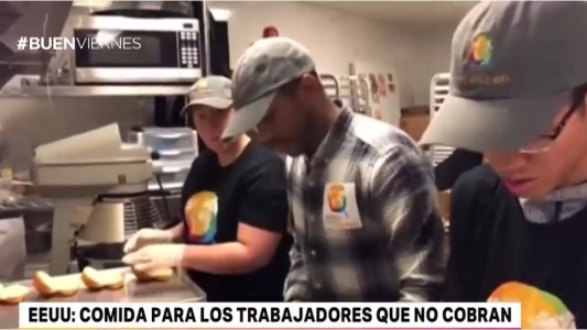Estados Unidos: distribuyen comida para los trabajadores que no cobran