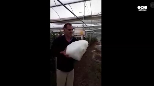 Granizo gigante en Uruguayana