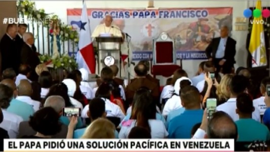 El papa Francisco pidió una solución "justa y pacífica" para superar la crisis en Venezuela
