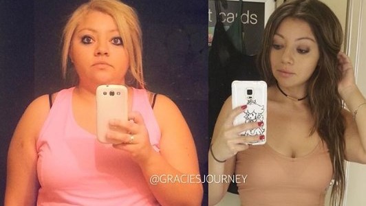 La joven que bajó 50 kilos y ahora difunde su mensaje de "vida sana" por Instagram