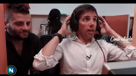 Contratado por un día: Roberto Funes Ugarte se prueba en un call center