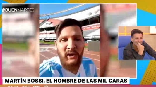 La visita de Martín Bossi, el hombre de las mil caras