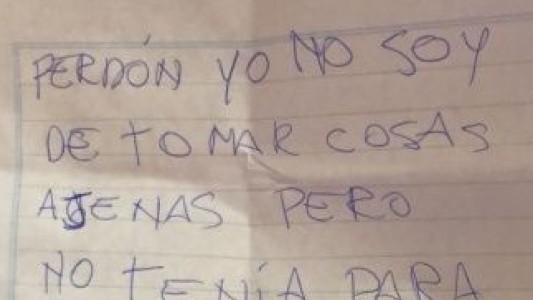 El mensaje de un ladrón tras robar una billetera: "La plata se la debo"