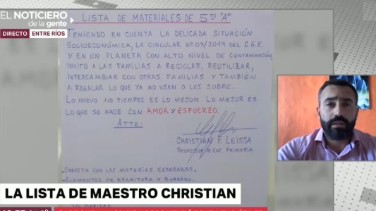La genial lista de materiales de un maestro que se volvió viral
