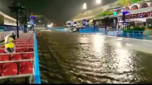 El Sambódromo pasado por agua