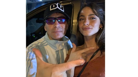 Tini fue al recital de Damas Gratis