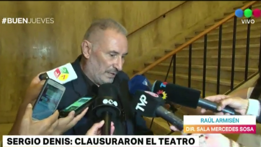 Clausuraron el teatro en el que se cayó Sergio Denis