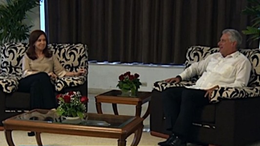 CFK se reunió con el presidente cubano