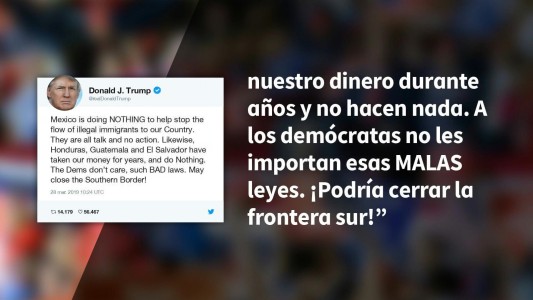 Trump amenaza nuevamente con cerrar la frontera con México