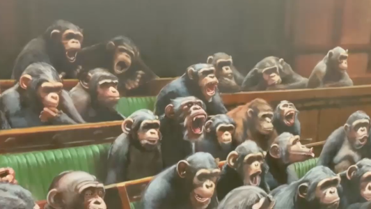 Votando los monos: el parlamento de Banksy en tiempos de Brexit