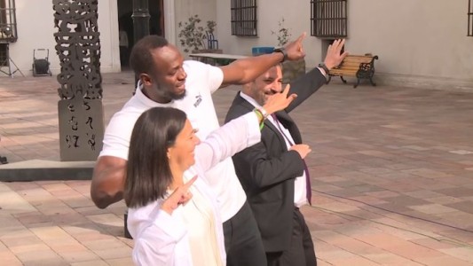 Usain Bolt y su show en Chile
