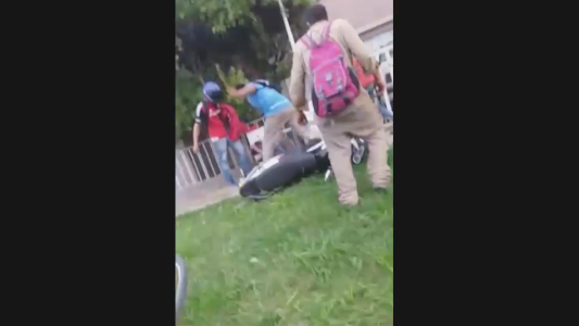 Ladrón brutalmente golpeado cuando intentaba escapar