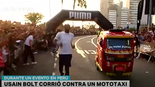 Usain Bolt corrió contra un mototaxi