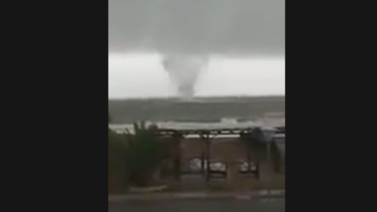 La tromba que asustó a Mar del Tuyú