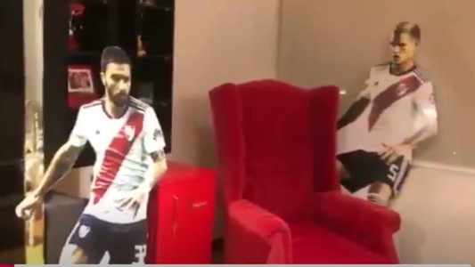 Cumplió la promesa y recibió al plantel de River en su casa