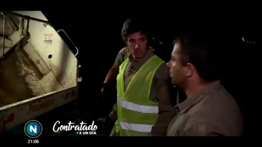 Contratado por un día: Roberto Funes Ugarte se prueba como basurero