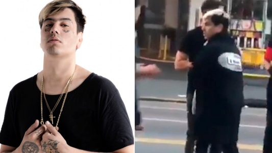 A las piñas: Duki se metió en una pelea para defender a un joven golpeado