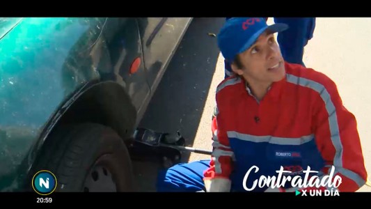 #ContratadoPorUnDía Roberto Funes Ugarte se convierte en mecánico