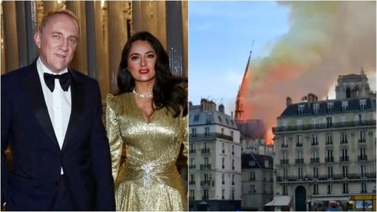 El esposo de Salma Hayek donará 100 millones de euros para reconstruir Notre Dame