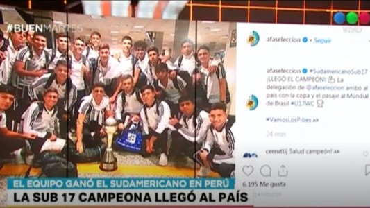 Llegó la Sub 17 campeona