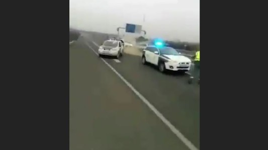 Tremendo choque en un control de tránsito