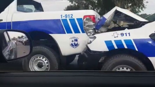 Insólito: choque en cadena de camionetas 0 Km de la Policía de San Luis