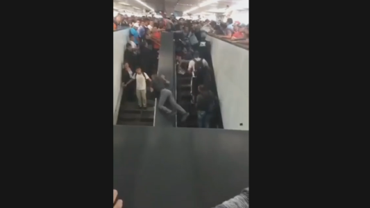 El subte para, las escaleras mecánicas no