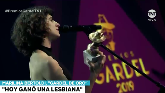"Hoy lo gana una lesbiana": el Gardel de Oro fue para Marilina Bertoldi