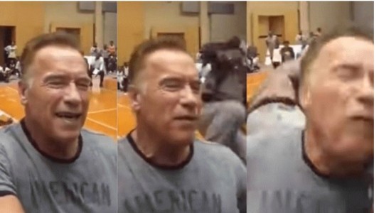 Patada voladora a Schwarzenegger: "Me di cuenta cuando vi el video"