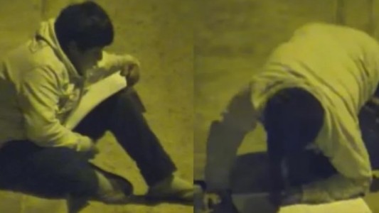 Un millonario lo vio en las redes sociales y ayudó al nene que estudiaba en la calle porque en su casa no tenía luz