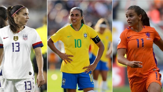 Alex Morgan, Marta y las estrellas del Mundial de fútbol femenino Francia 2019