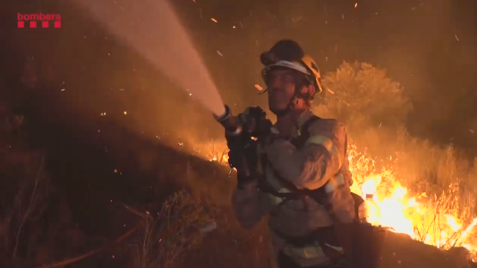 Tercer día de incendios forestales en Tarragona