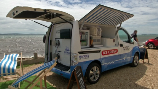 Heladeros comenzaron a usar camionetas ecológicas