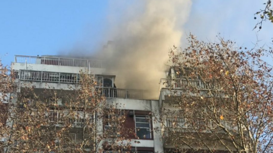 Incendio en un edifico de Villa Crespo