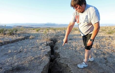 El terremoto de California dejó una gigantesca grieta que se puede observar desde el espacio