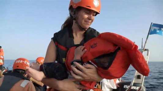 Operación de rescate de migrantes en el Mediterráneo