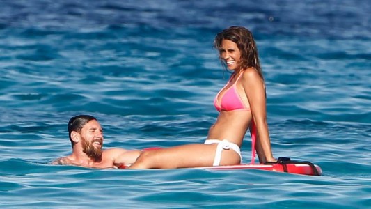 La primera foto de las vacaciones de Messi, Antonela y sus hijos en el Caribe