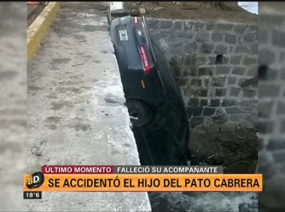 Se accidentó el hijo del Pato Cabrera y murió su acompañante