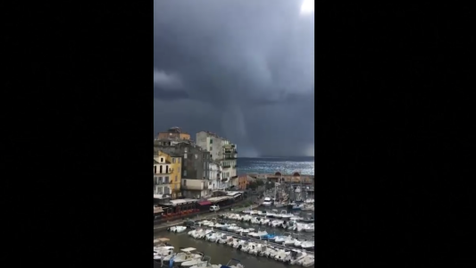 Impresionante tromba azota a Córcega