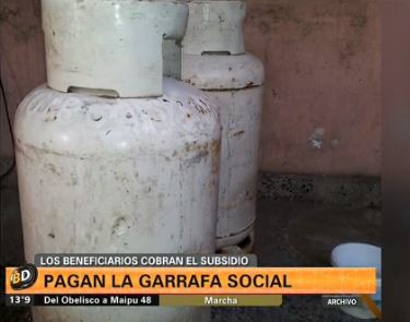Comienzan a pagar las garrafas sociales