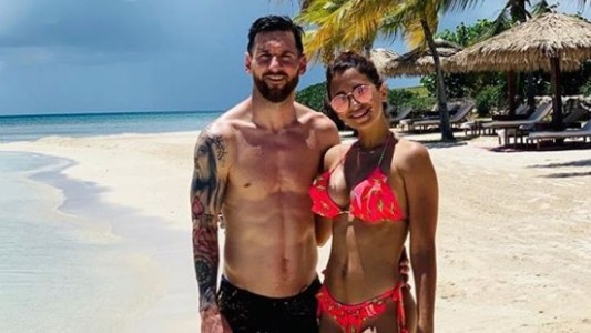 El romántico atardecer de Lionel Messi con Antonela Roccuzzo en el Caribe